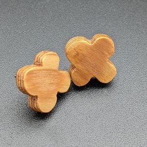 Wooden Earrings Flower Wood jewelry hypoallergenic